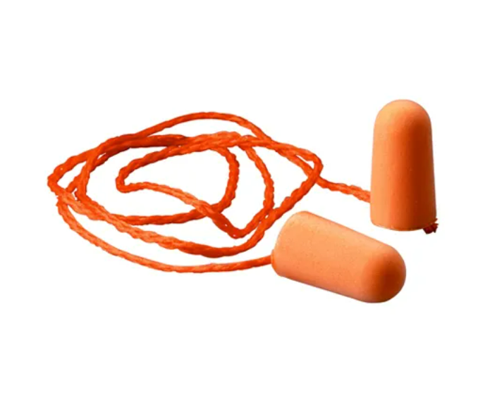 3M 1110 Foam Tapered Corded Ear Plug, Orange, NRR 29dB - 100 / Box