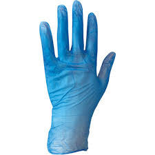 Vinyl Disposable Gloves, Blue - 100 /Box