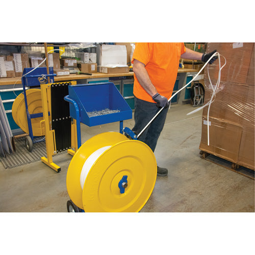 Strapping Cart for Poly and Polyester Straps, Economy, Fits 8x8", 16x3" and 16x6" Core - 1 Each