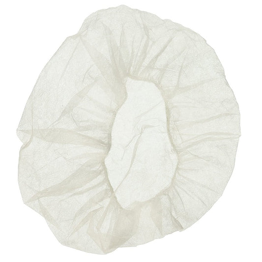 Bouffant Cap, White- 100 / Bag